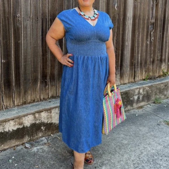 Denim Midi Dresses Under $50